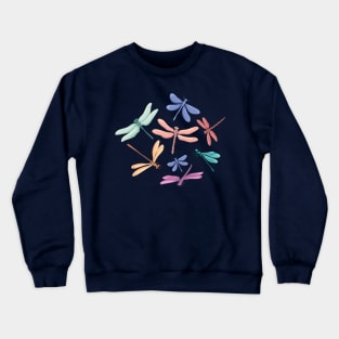 Multi-colored magical dragonflies from a magical forest Crewneck Sweatshirt